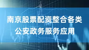 南京股票配资整合各类公安政务服务应用